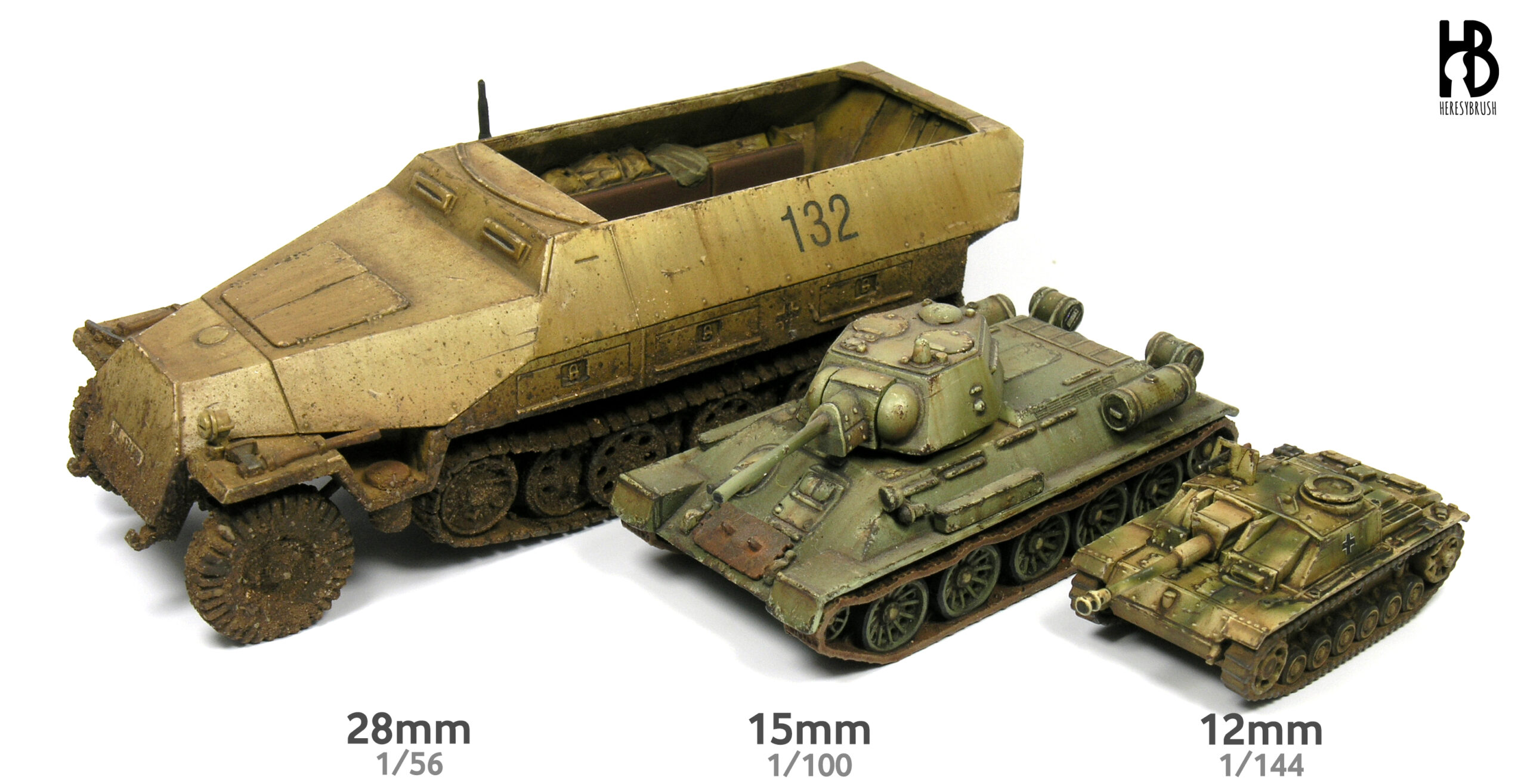 How to paint 12mm (1:144) WWII tanks – HeresyBrush